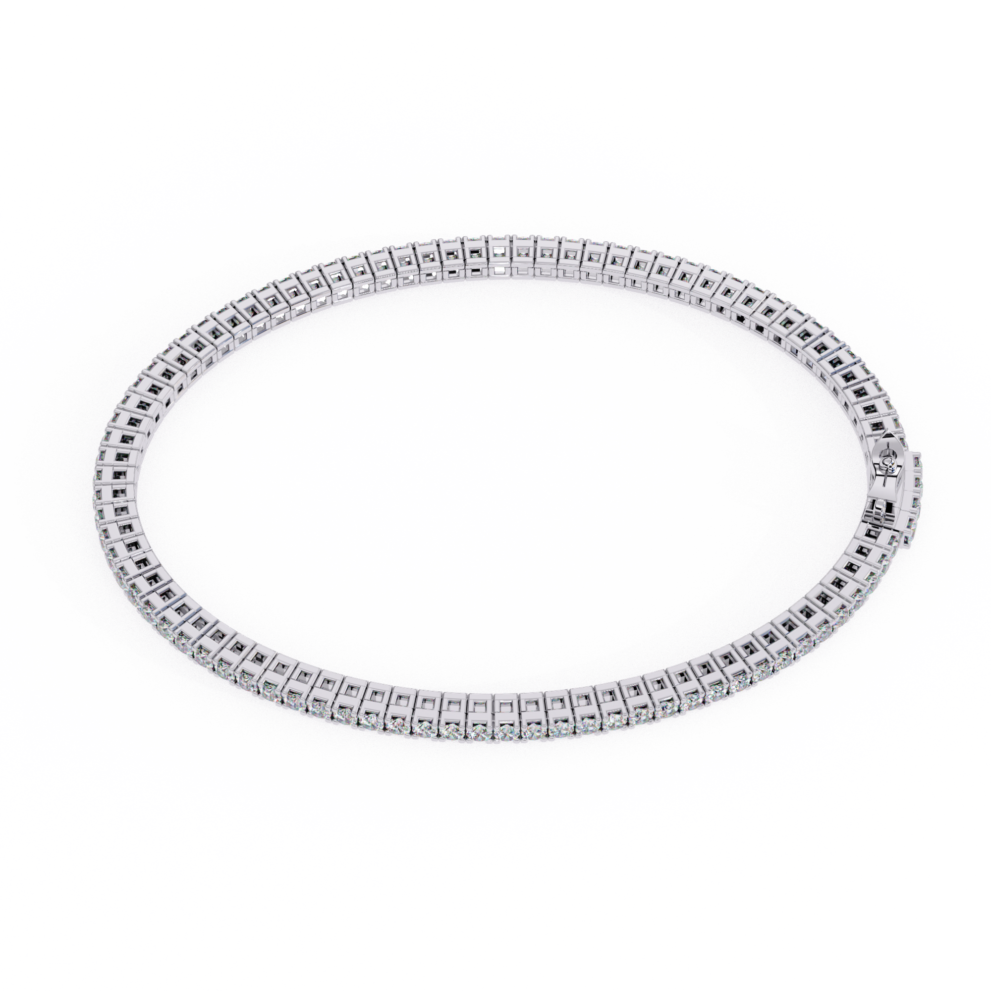 Solitairekart 1.92ct Round Cut Natural Diamond Tennis Bracelet-HI Color. VS-SI Clarity